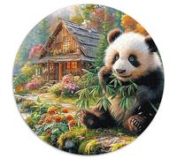 Panda géant (66)_2 1000 Pièces Puzzle Circulaire Puzzles Classiques Puzzle Rond Créatif Jeu D'Intelligence De l'art De La Décoration Moderne 1000pcs (67.5x67.5cm)