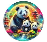 Panda géant Circulaire Puzzles Convient pour Adultes Et Enfants 1000 Pièces Fun Défiant Jeu Éduchatif Décoration Maison Unique (67.5x67.5cm)
