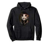 Panda géant Coucher de Soleil Forêt Faune Nature Amoureux Panda Sweat à Capuche