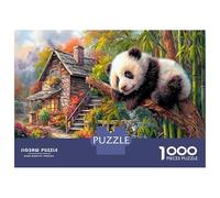 Panda géant Jigsaw Puzzle Jeu De Décompression 1000 Pièces Le trésor National de la Chine Puzzle Art Déco Idées Cadeaux pour Adultes Et Enfants À Partir De 12 Ans 38x26cm/1000pcs
