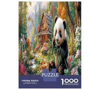 Panda géant Jigsaw Puzzle Jeux D'intelligence 1000 Piece Le trésor National de la Chine Puzzle Jouet Éduchatif Divertissement Créatif Aux Adultes Et Enfants 70x50cm/1000pcs