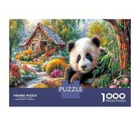 Panda géant Jigsaw Puzzle Jeux D'intelligence 1000 Pièces Le trésor National de la Chine Puzzles Art Déco Divertissement Créatif pour Adultes 70x50cm/1000pcs