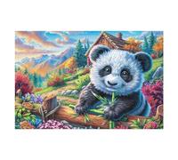 Panda géant Mangeant du Bambou 1000 Pièces Puzzle Expert Confirmé en Carton Anti-Déchirure Accompagnement d'animal de Compagnie Très Difficile Haute Difficulté Motif Complexe Idée Cadeau Anniversaire
