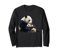 Panda géant mère et Petit Ours Mignon Motif Famille d'ours Manche Longue