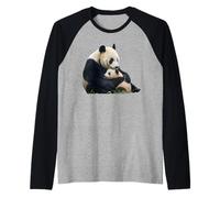 Panda géant mère et Petit Ours Mignon Motif Famille d'ours Manche Raglan