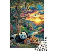 Panda géant Puzzle 1000 Piece, Puzzle Jeu Éducatif Défi Jouet Jeu D'adresse pour Toute La Famille 70x50cm/1000pcs