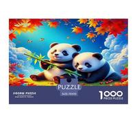 Panda géant Puzzle 1000 Pieces Cadeau Unique Animaux Jeu Éduchatif Défi Jouet À De Qualité Supérieure Peinture Art pour Adultes Et Enfants À Partir De 14 Ans 70x50cm/1000pcs