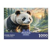 Panda géant Puzzle 1000 Pièces Cadeau Unique Jeu Éducatif Défi Jouet À De Qualité Supérieure Peinture Art pour Adultes Et Enfants À Partir De 12 Ans 38x26cm/1000pcs