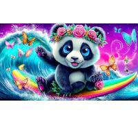 Panda géant Puzzle 1000 pièces en Papier recyclé - Jeu extrêmement Difficile pour Adultes Activité à Domicile 75x50/1000pcs