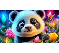 Panda géant Puzzle 1000 pièces en Papier recyclé - Jeu extrêmement Difficile pour Adultes Activité à Domicile 38x26/1000pcs