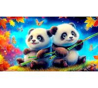 Panda géant Puzzle 1000 pièces en Papier recyclé - Jeu Familial Stimulant Jeu éduchatiF pour Adultes 38x52/1000pcs