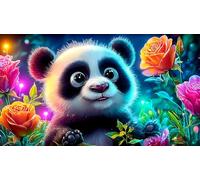 Panda géant Puzzle 1000 pièces en Papier recyclé pour Adultes - Cadeau Amusant & Activité Familiale Décoration Murale 38x52/1000pcs