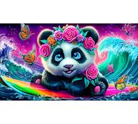 Panda géant Puzzle 1000 pièces pour Adultes et Enfants - Jeu Familial Amusant & Stimulant Idée Cadeau Parfaite 75x50/1000pcs