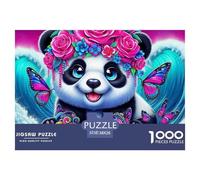 Panda géant, Puzzle De 1000 Pièces, Activité Visuellement Captivante Produisant Une Pièce Digne D’être Encadrée, Décoration Intérieure Raffinée Combinant Loisir Et Créativité, Adapté Aux 12 Ans Et Plu