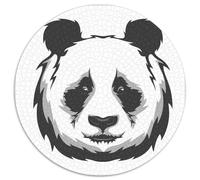 Panda Head 1000 Pièces Puzzles Convient Aux Adultes Aux Enfants Dope Puzzle Circulaire Cadeau Les Anniversaires Jeu Cadeau Unique De l'art De La Décoration Moderne 1000pcs (67.5x67.5cm)