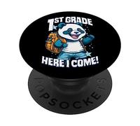 Panda « Here I Come Back to First Day of School » PopSockets PopGrip Adhésif