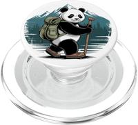 Panda Hiking Backpack Mountain Trekking PopSockets PopGrip pour MagSafe