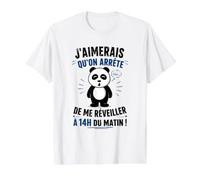Panda Humour - J’Aimerais Qu’on Arrête De Me Réveiller T-Shirt Graphique avec Valeur