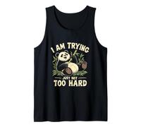Panda I Am Trying Juste Pas Trop Fort Bambou Débardeur