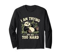 Panda I Am Trying Juste Pas Trop Fort Bambou Manche Longue