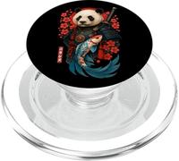 Panda Japonais Samouraï Fleur de Cerisier Koi Japon Garçons Filles PopSockets PopGrip pour MagSafe
