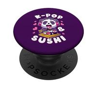 Panda, K-Pop et Sushi, Musique coréenne, Mignon et enjoué PopSockets PopGrip Interchangeable