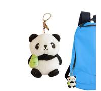 Panda Key Chain - Course animale en peluche, Cartoon Panda Charm | Pendant à jouets doux moelleux, accessoire de porte-clés mignon, pour téléphone sac à dos clés de voiture à sac à main