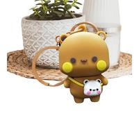 Panda Keyring Toy - PP, 1,18 x 1,18 x 1,97 po Couple Ours Panda Doll Key Holder Decor Cute Design | Léger et Adorable Bag Charm, Animal Keychain Accessory For Keys, Handbags, Backpacks, Trave, Bubu1