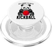 Panda Kickball, Tout ce Que Je Veux Faire, C'est Un Mignon Joueur d'ours drôle PopSockets PopGrip pour MagSafe