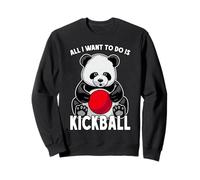 Panda Kickball, Tout ce Que Je Veux Faire, C'est Un Mignon Joueur d'ours drôle Sweatshirt