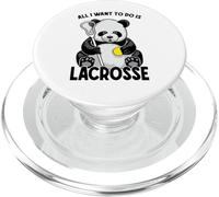 Panda Lacrosse, Tout ce Que Je Veux Faire, C'est Un Mignon Joueur d'ours drôle PopSockets PopGrip pour MagSafe