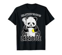 Panda Lacrosse, Tout ce Que Je Veux Faire, C'est Un Mignon Joueur d'ours drôle T-Shirt