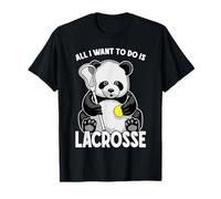 Panda Lacrosse, Tout ce Que Je Veux Faire, C'est Un Mignon Joueur d'ours drôle T-Shirt