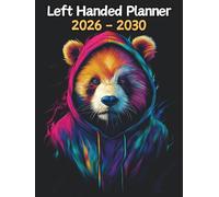 Panda Left Handed Planner: 5 Year Monthly | Large 60 Month Calendar | Gift For People Who Love Forest Animals, Bear Lovers | Ideal for Professionals, ... and Busy Individuals | 8.5 x 11 Inches | v1