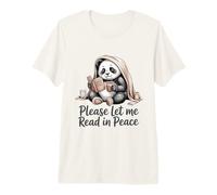 Panda lisant, s'il Vous plaît, Laissez-Moi Lire en Paix T-Shirt Haut de Gamme