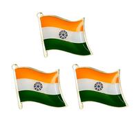 Panda Loco Lot de 3 pin's drapeau de la nation indienne, taille unique, Métal