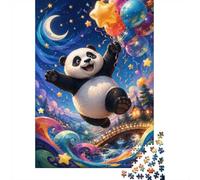 Panda Lune Ballons 1000 Pièces Mini Puzzle pour Adultes | 38x26cm Carton, Décoration Maison, Découpe Précise, Cadeau Anniversaire, Détente