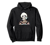 Panda mignon avec tasse de café en style cartoon Sweat à Capuche