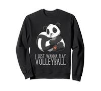 Panda Mignon De Volley-Ball Je Veux Juste Jouer Au Sweatshirt