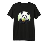 Panda Mignon ET Gourmand DÉGUSTE DE LA Glace AU Bambou T-Shirt Haut de Gamme