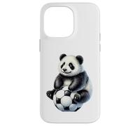 Panda Mignon Joueur de Football Animal Fan Art Coque pour iPhone 14 Pro Max