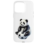 Panda Mignon Joueur de Football Animal Fan Art Coque pour iPhone 15 Pro Max