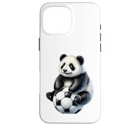 Panda Mignon Joueur de Football Animal Fan Art Coque pour iPhone 16 Pro Max