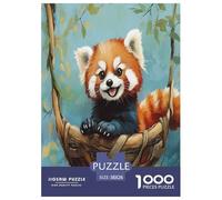Panda Mignon pour Adultes Puzzles 1000 Pièces Animaux Jeux Éducatifs Décoration Intérieure Jeu De Défi Familial Cadeaux d'anniversaire pour Noël Relaxation Et Sagesse 38x26cm/1000pcs