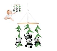 Panda Mobile Bébé Cloche de Lit pour Bébé Mobile Lit Bébé Carillon Éolien Mobile Musical Lit Bébé Mobile pour Bébé en Feutre Pendentif Lit Bébé Décoration de Chambre de Bébé Cadeau
