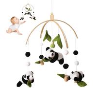 Panda Mobile Bébé Cloche de Lit pour Bébé Mobile Lit Bébé Carillon Éolien Mobile Musical Lit Bébé Mobile pour Bébé en Feutre Pendentif Lit Bébé Décoration de Chambre de Bébé Cadeau