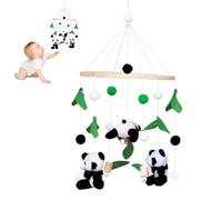 Panda Mobile Bébé Cloche de Lit pour Bébé Mobile Lit Bébé Carillon Éolien Mobile Musical Lit Bébé Mobile pour Bébé en Feutre Pendentif Lit Bébé Décoration de Chambre de Bébé Cadeau