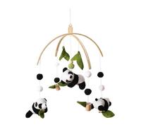 Panda Mobile Carillon éolien pour nouveau-né avec balles en feutre, cloche de lit panda, berceau mobile, pour garçons et filles