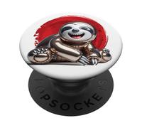 Panda Ours Asie Chine Rire Ballon Kitsch Art Manga PopSockets PopGrip Adhésif