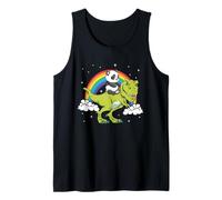 Panda Ours Dinosaure Tyrannosaure T-Rex Nuage Arc-en-ci Débardeur